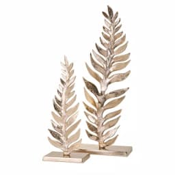 Unbranded Carrolton Small Leaf Sculpture Gold Ceramic Modern Statuary thumbnail 2