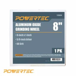 POWERTEC 8 in. White Aluminum Oxide 60 Grit Grinding Wheel, 5/8 in. Arbor thumbnail 2