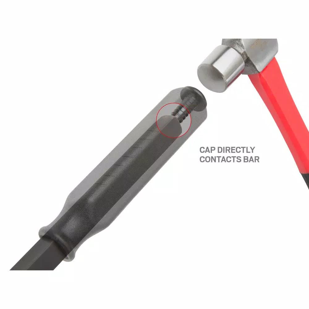 TEKTON 36 in. Angled Tip Pry Bar with Steel Striking Cap