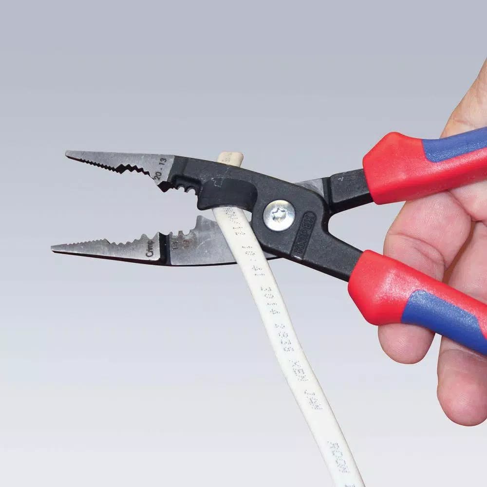 Knipex 6-in-1 Electrical Installation Pliers, Forged Steel Multi-Function Hand Tool