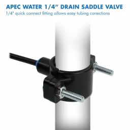 APEC Water Systems RO System Drain Saddle Clamp with 1/4 in. Quick-Connect Fitting thumbnail 3
