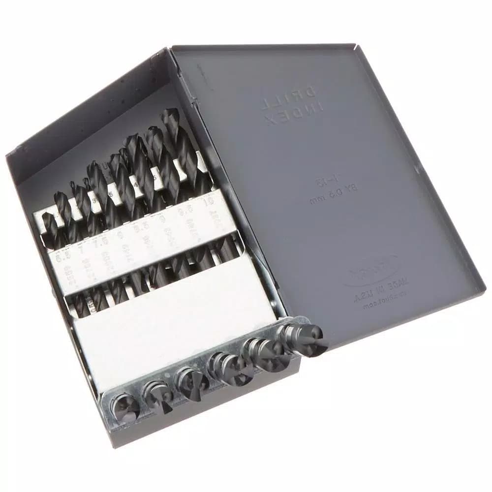 Gyros 25-Piece High Speed Steel Metric Twist Drill Bit Set, 1 mm - 13 mm