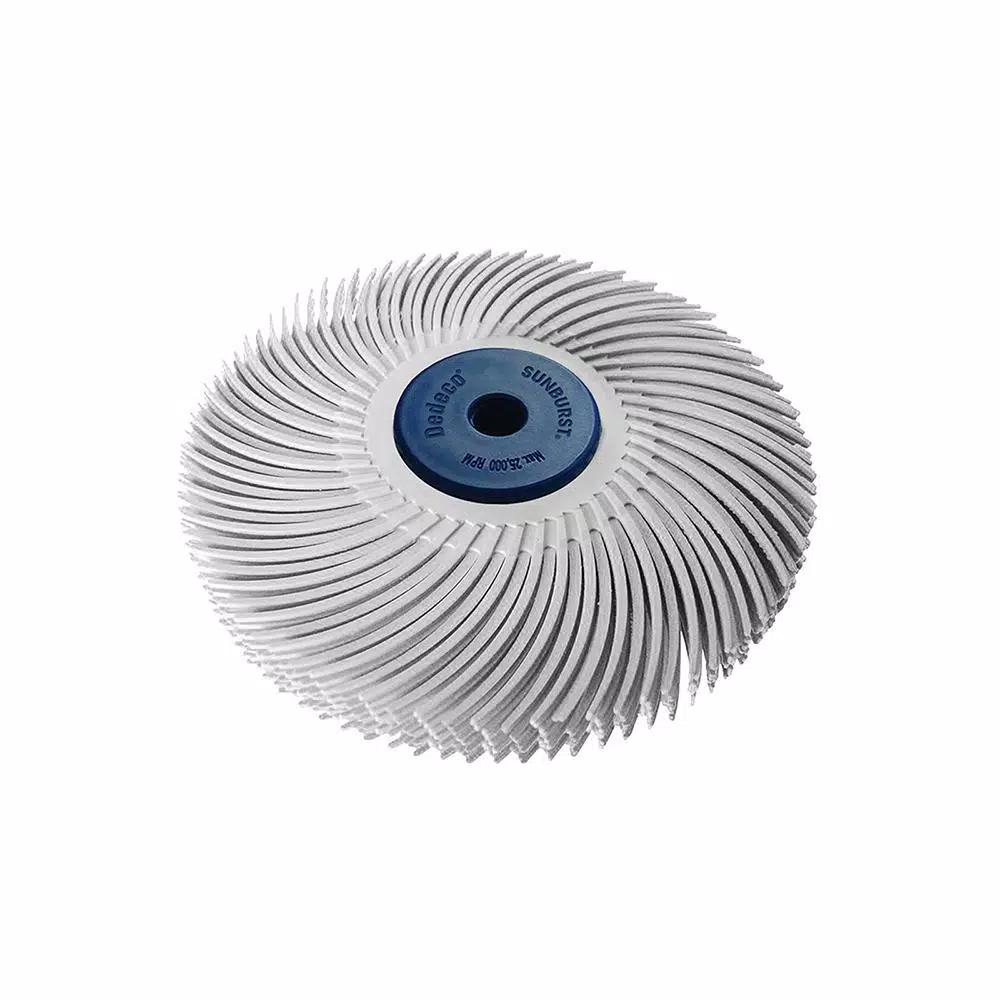 Dedeco Sunburst 3 in. 6-Ply Radial Discs 120-Grit Medium Cleaning and Polishing Tool