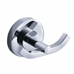 Fresca Alzato Double Robe Hook by Fresca - Heavy Duty Brass with Triple Chrome Finish thumbnail 1
