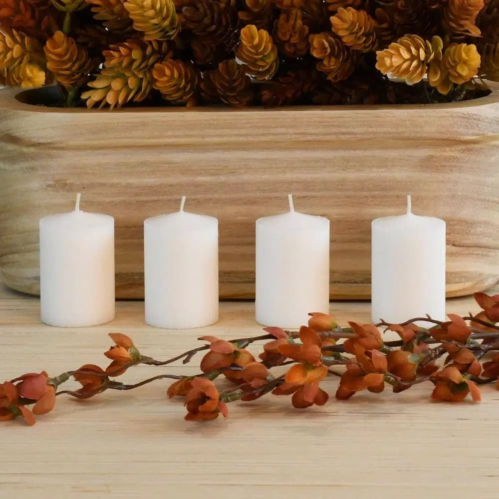 LUMABASE White Unscented Paraffin Wax Votive Candles, 15-Hour Burn Time, 36-Count Pack