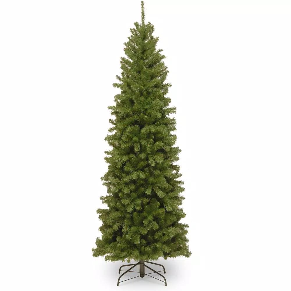 National Tree Company 6 ft. North Valley Spruce Slim Artificial Christmas Tree, Unlit Pencil Style