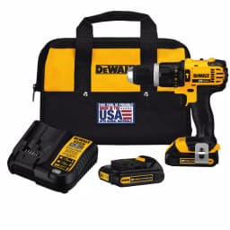 DEWALT 20V MAX Cordless 1/2 in. Compact Hammer Drill/Driver Kit with (2) 1.5Ah Batteries & 108-Piece Mechanics Tool Set thumbnail 8