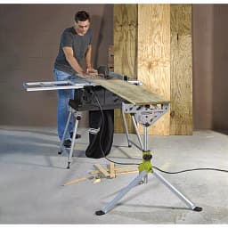 Rockwell JawStand Multi-Use Work Station - Portable Support Stand with Built-in Clamp for Miter and Table Saws thumbnail 7