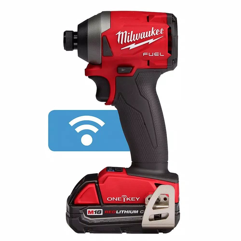 Milwaukee M18 FUEL ONE-KEY 1/4 in. Hex Impact Driver Kit w/ (2) 2.0Ah Batteries & Hard Case