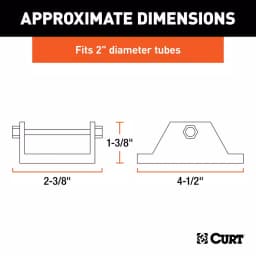 CURT Bolt-On Jack Foot for 2" Tube, 2,000 lbs. Capacity thumbnail 3