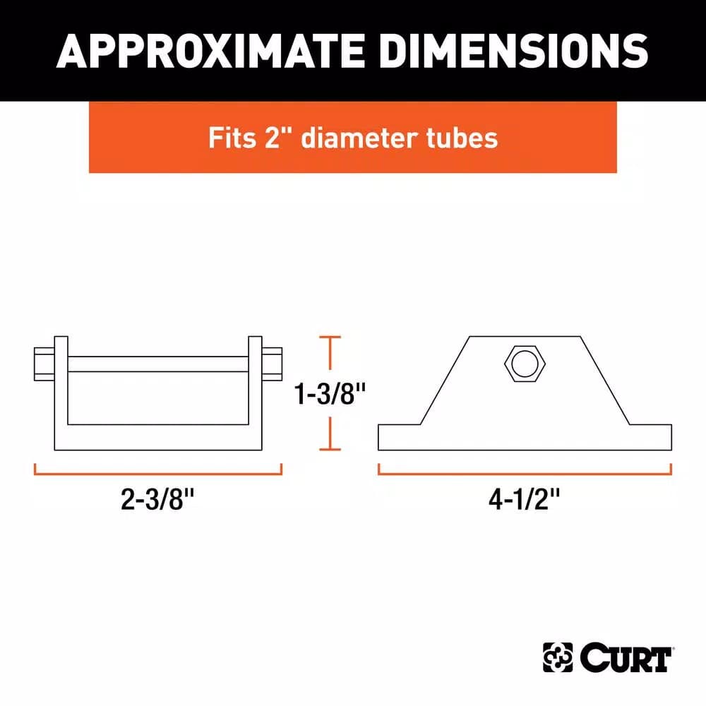 CURT Bolt-On Jack Foot for 2" Tube, 2,000 lbs. Capacity