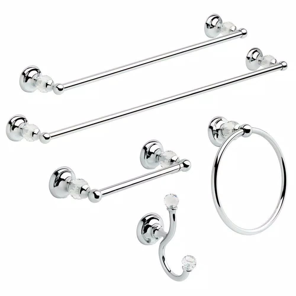 Delta Nora Chrome and Glass Towel Ring