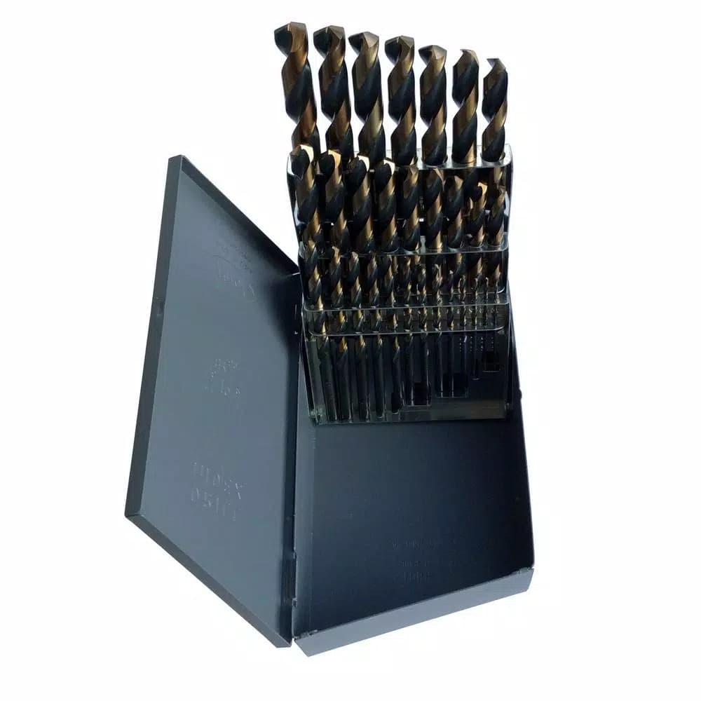 Drill America Killer Force Drills 29-Piece High Speed Steel Twist Drill Bit Set with Metal Case