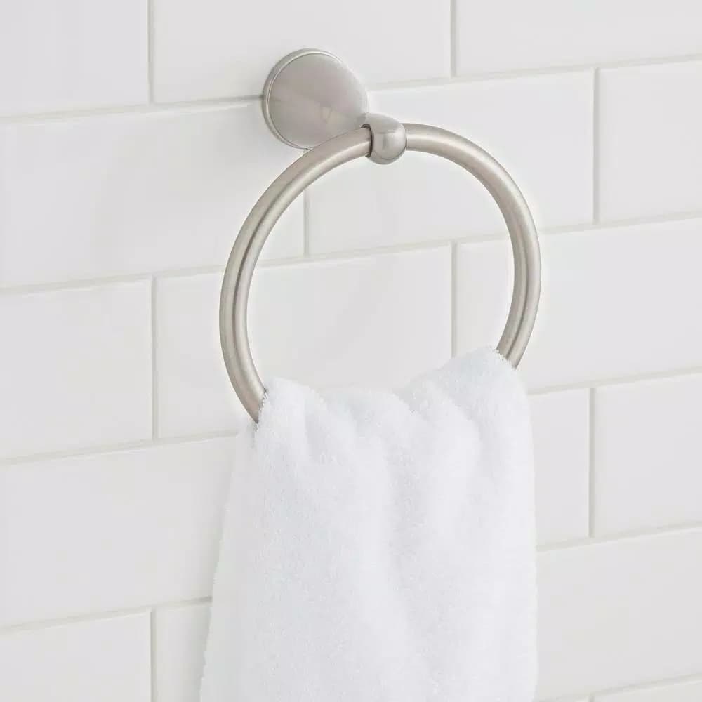 Glacier Bay Builders Hand Towel Ring, Brushed Nickel