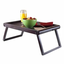 Winsome Elise Bed Tray with U-Leg Design and Wainscoting Top, Dark Espresso thumbnail 3