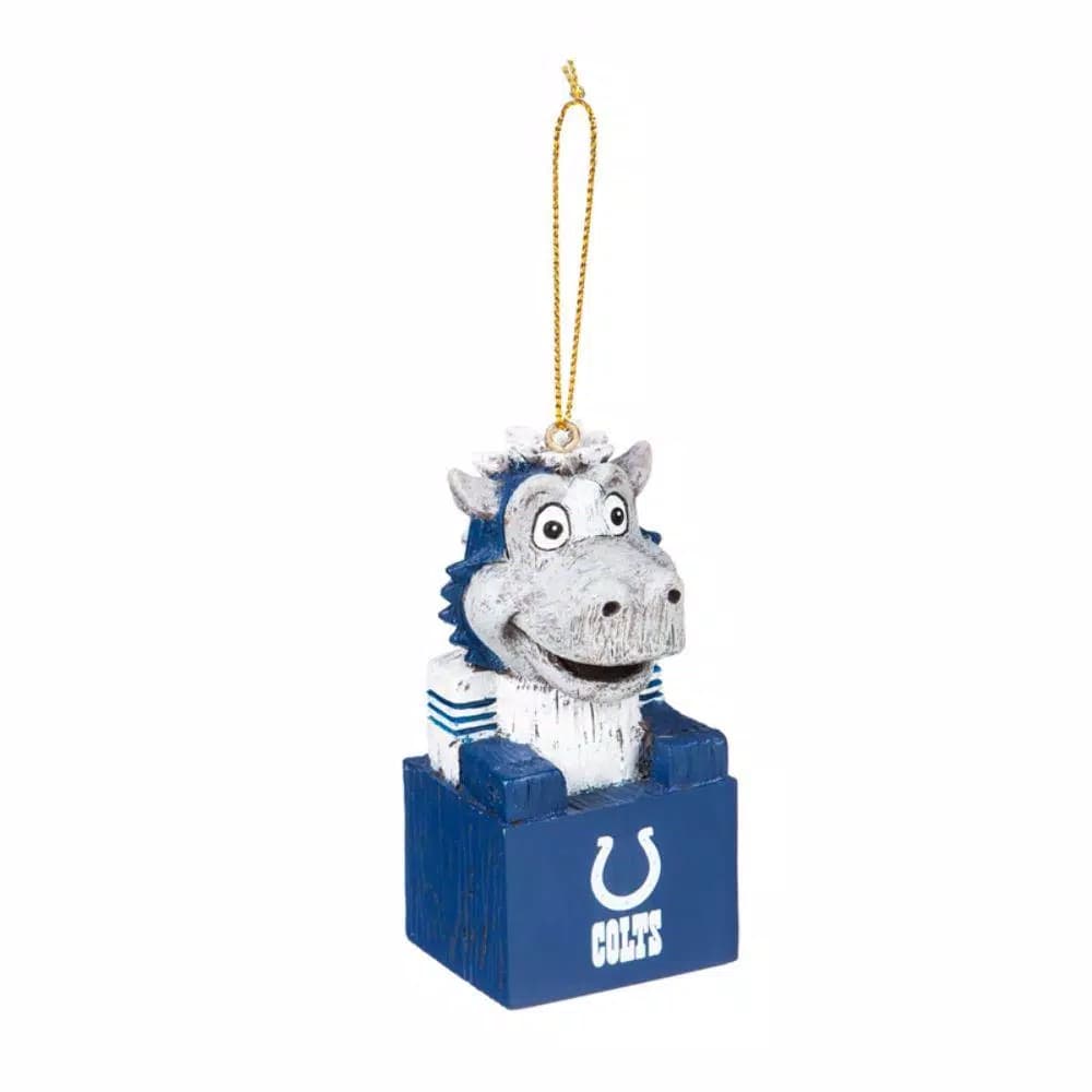 Team Sports America Indianapolis Colts NFL Mascot Tiki Totem Christmas Ornament