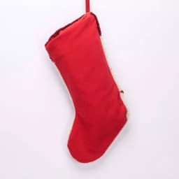 Glitzhome 19 in. Poinsettia Hooked Christmas Stocking - Red, White, and Green thumbnail 2