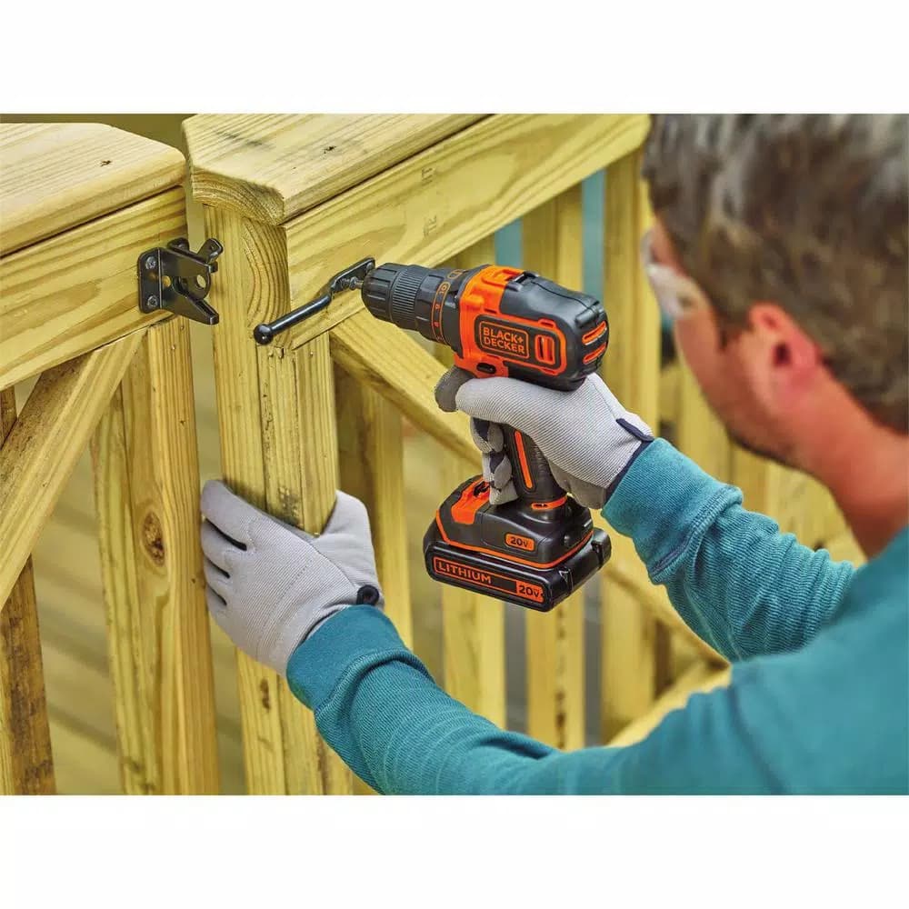 BLACK+DECKER 20V MAX Lithium-Ion Cordless 3/8 in. Drill/Driver Kit with 1.5 Ah Battery and Charger
