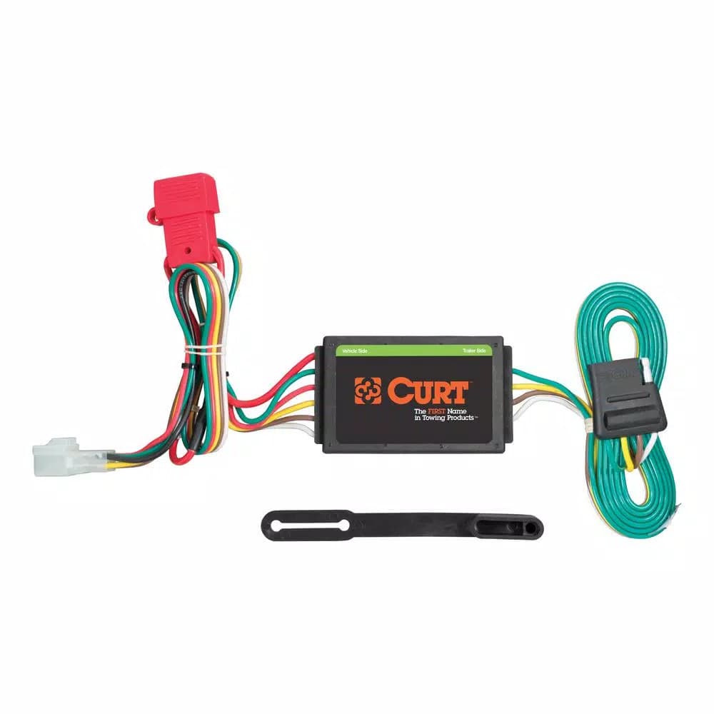 CURT Custom Vehicle-Trailer Wiring Harness, 4-Way Flat, Quick T-Connector for Select Subaru Models