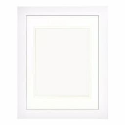 PTM Images White Matted Portrait Photo Frame Set of 2 - Holds 8x10 or 11x14 Photos thumbnail 1