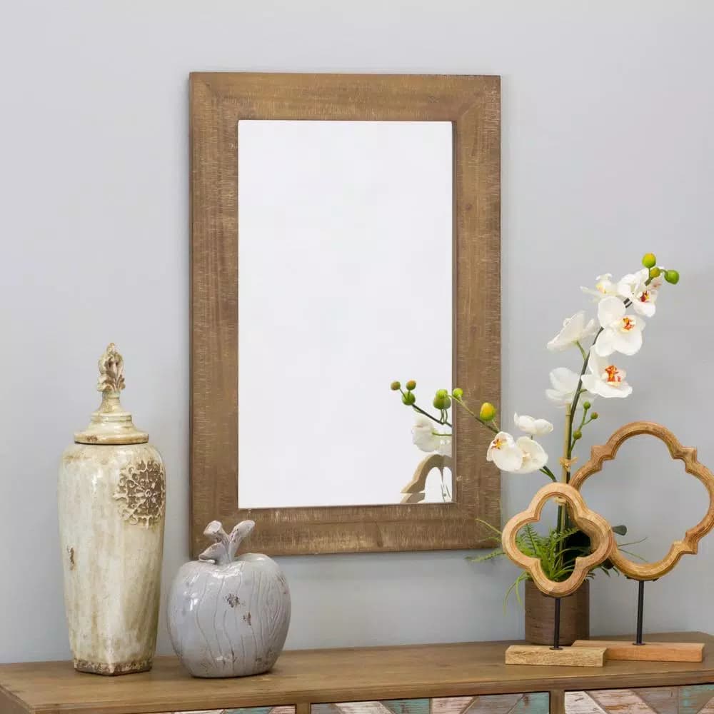 Aspire Home Accents Pueblo Beveled Glass Wood Framed Accent Mirror, 20 in. x 30 in.