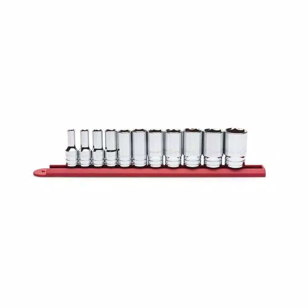 GearWrench 11-Piece 3/8 in. Drive SAE Mid Length Socket Set