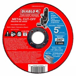 Diablo 5 in. Thin Kerf Metal Cut-Off Disc, 0.040 in. x 7/8 in. Arbor (10-Pack) thumbnail 1