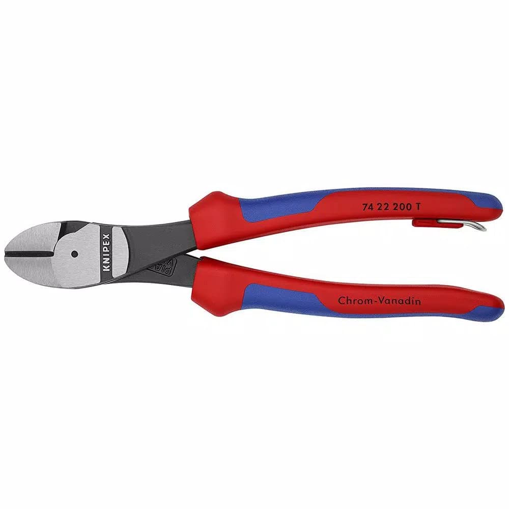 KNIPEX 8 in. High Leverage Angled Diagonal Cutting Pliers with Tether Attachment