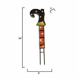 Unbranded 28 in. Metal Witch Boot Stake with 9 Mini Lights, Glitter Halloween Yard Decoration thumbnail 2