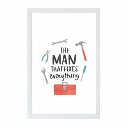Petal Lane Home Alexa The Man Art Magnetic Memo Board with White Frame thumbnail 1