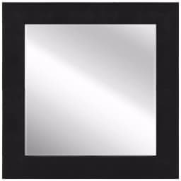 Unbranded Large 48x48 Square Black Faux Shagreen Modern Accent Mirror with Hooks thumbnail 1