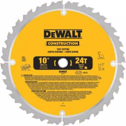 DEWALT 10 in. 24-Teeth Thin Kerf Construction Table Saw Blade thumbnail 1