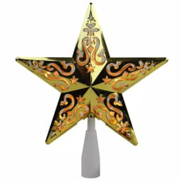 Northlight 8.5 in. Gold Star Cut-Out Christmas Tree Topper with Clear Prelit Lights thumbnail 1