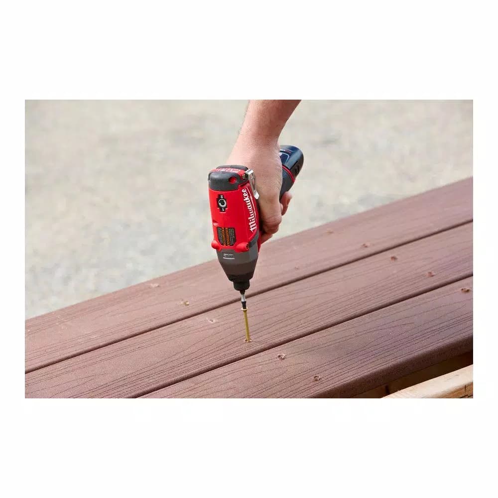 Milwaukee M12 FUEL 1/4 in. Hex Brushless Cordless Impact Driver Kit with (2) 2.0 Ah Batteries, Charger & Case