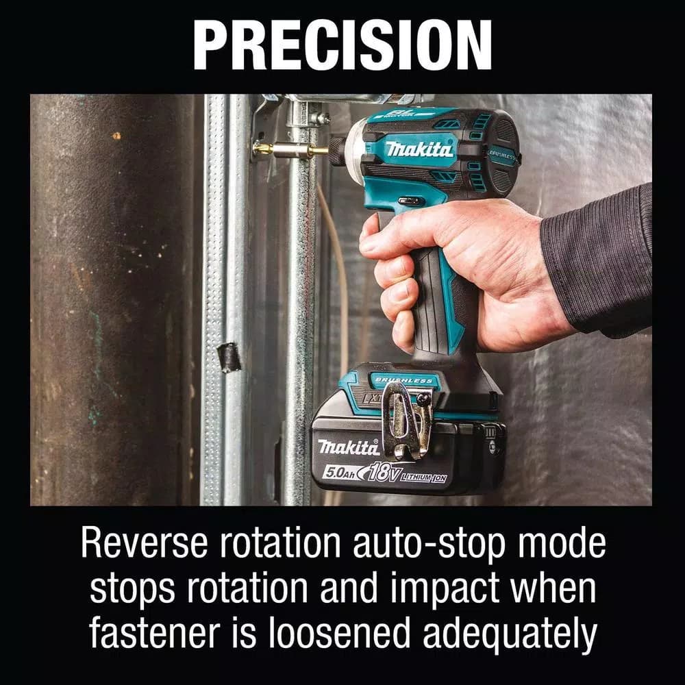 Makita 18V LXT Brushless 4-Speed Impact Driver Kit with ImpactXPS Socket Adapter and Bit Set