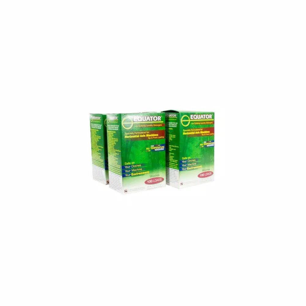 Equator HE Low-Sudsing Laundry Detergent Powder, Dye & Fragrance Free, 4 Pack