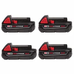 Milwaukee M18 REDLITHIUM 2.0 18V 2.0 Ah Compact Lithium-Ion Battery Pack (4-Pack) thumbnail 1