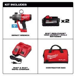 Milwaukee M18 FUEL 1 in. High Torque Impact Wrench Kit with ONE-KEY, Two 8.0 Ah Batteries & Charger thumbnail 2