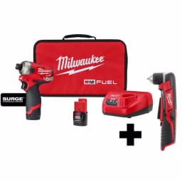 Milwaukee M12 FUEL Surge 1/4 in. Hex Hydraulic Impact Driver & Right Angle Drill Kit thumbnail 1