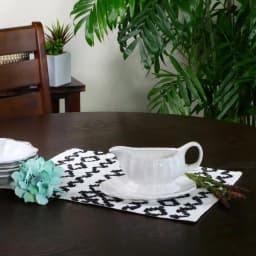 Gibson Home Cafe Posh by Gibson Home 15 oz. White Gravy Boat and Saucer Set thumbnail 3