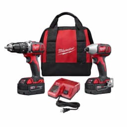 Milwaukee M18 18V Lithium-Ion Cordless Hammer Drill and Impact Driver 2-Tool Combo Kit thumbnail 1