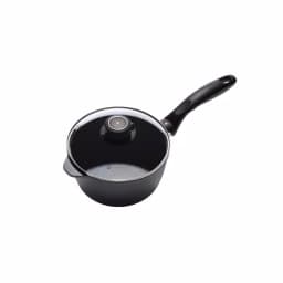 Swiss Diamond Classic Series 2.2 Qt. Cast Aluminum Nonstick Saucepan with Glass Lid, Gray thumbnail 1