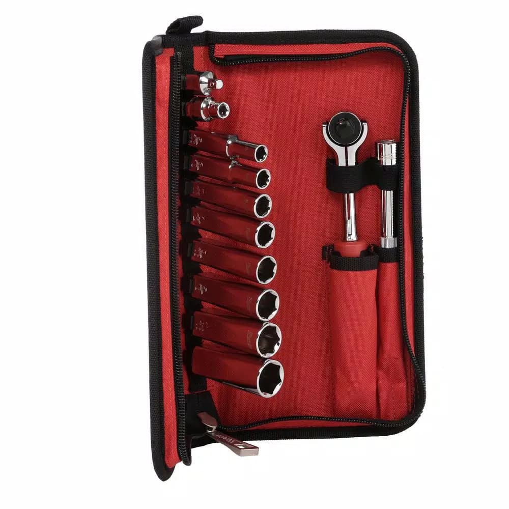 Milwaukee 12-Piece 3/8 in. Drive SAE Ratchet and Socket Set