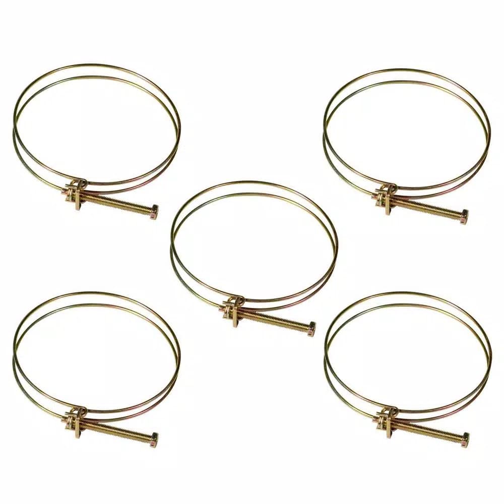 POWERTEC 1-1/2 in. Wire Hose Clamps, 5-Pack