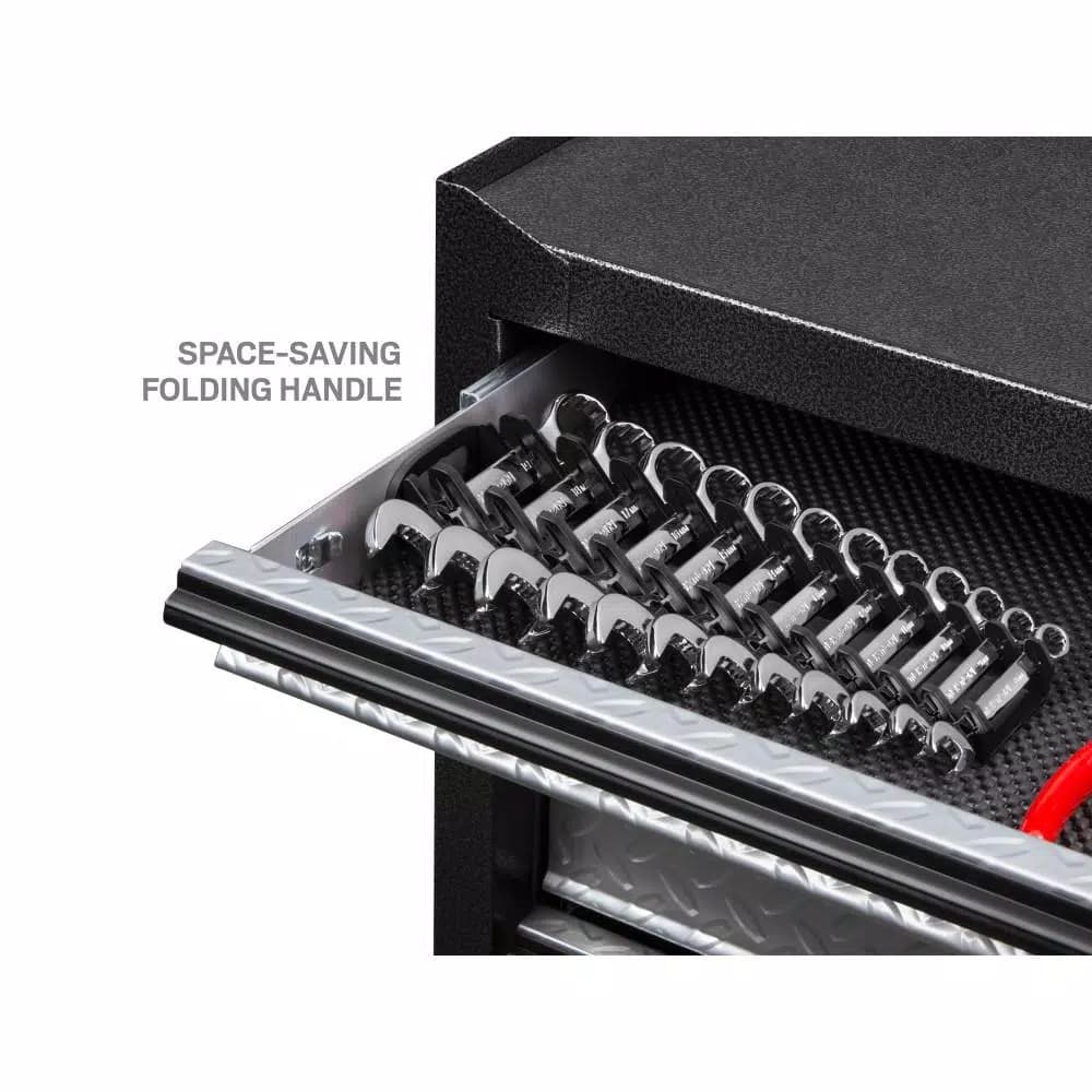 TEKTON 12-Tool Store-and-Go Stubby Wrench Rack Keeper, Black
