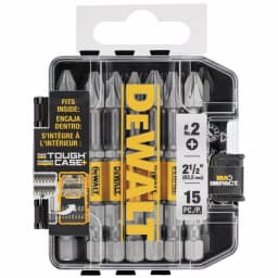 DEWALT MAX IMPACT #2 Phillips Screwdriver Bits, 2.5 in., 15-Piece Set with Bulk Storage thumbnail 3
