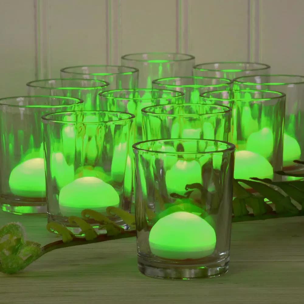 LUMABASE Green Floating Blimp LED Lights, Waterproof Battery Operated Decorative Lights (12-Count)