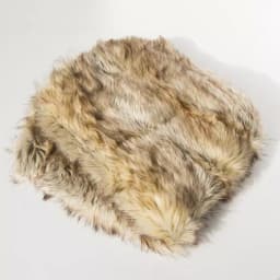 Best Home Fashion Kitt Fox Faux Fur Throw Blanket, 54 in. x 36 in., Grey and Ivory thumbnail 1