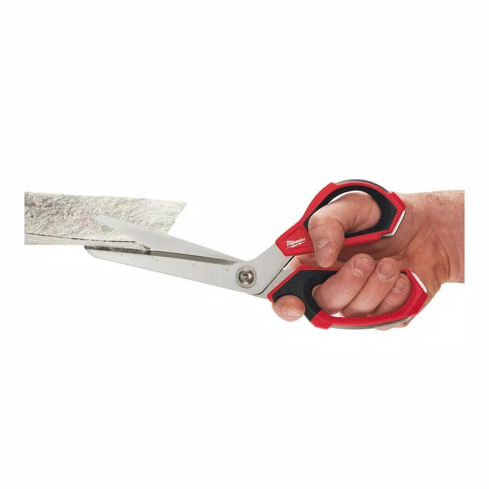 Milwaukee Jobsite Offset Scissors with Iron Carbide Micro-Serrated Blades