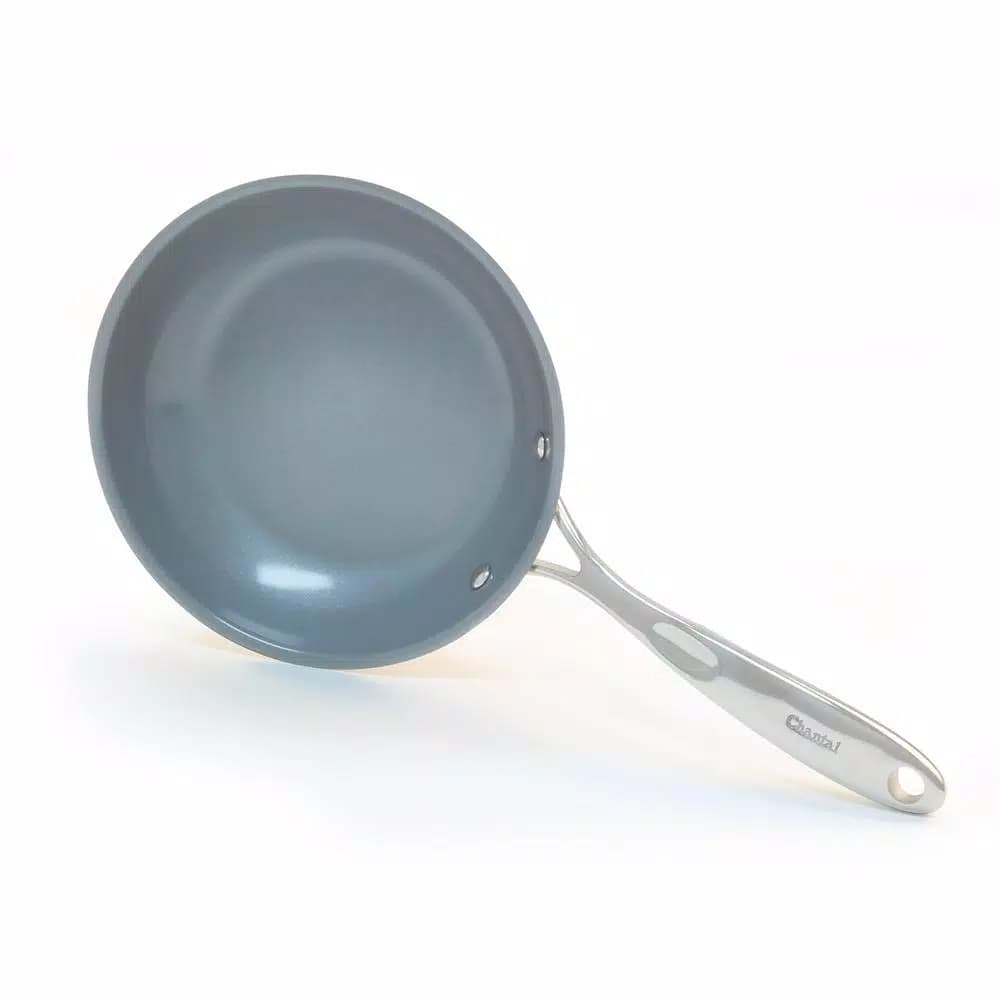 Chantal Induction 21 Steel 10 in. Stainless Steel Ceramic Nonstick Frying Pan, Brushed Stainless Steel